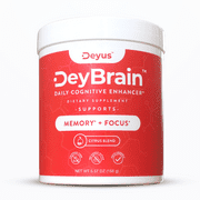 DeyBrain by Deyus - Nootropic Brain Booster Supplement | Supports Memory, Focus & Concentration | Keto Friendly | Drink Mix Powder w/ Vitamin B6 | Alpha GPC | Theanine | Bacopa Monnieri | Huperzine A
