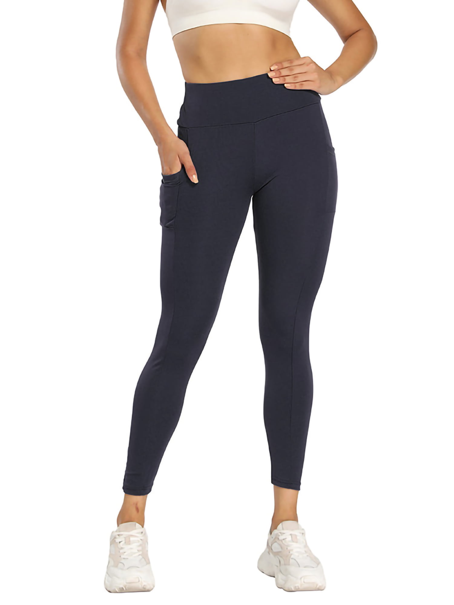 Women Casual Sports Pants with Pockets High Waist Legging Jeggings Gym ...