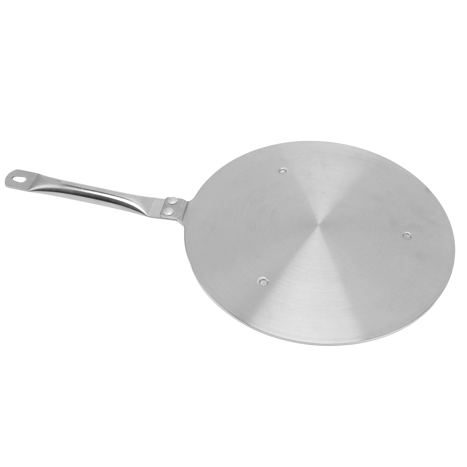 YAHHU 9.4 Inches / 24 cm Stainless Steel Heat Diffuser Plate with Handle, Universal Induction Cooker Adapter for Gas and Electric Stoves