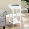 thumbnail image 4 of French Country Kim End Table with Shelf in White Wood Finish, 4 of 6