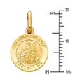 thumbnail image 2 of Wellingsale 14K Yellow Gold Polished Religious Our Guardian Angel Medallion Our Guardian Angel Protect Us" Charm Pendant, 2 of 4