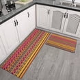 thumbnail image 2 of Boho Yellow Ethnic Geometric Pattern Kitchen Rugs Sets Of 2,Anti Fatigue Kitchen Mat Rugs Non Slip Washable,Decorative Kitchen Floor Mats for Kitchen,Sink,Laundry,17"x30"+17"x47", 2 of 7