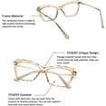 thumbnail image 3 of Gafas de sol con montura de ojo de gato y lentes transparentes para mujer B2440, 3 of 4