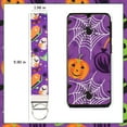 thumbnail image 6 of Funmemoir 4pcs Halloween Wristlet Lanyard, Halloween Keychain Wristlet Strap Ghost Key Wrist Lanyard Spooky Key Chain Holder for Orange Purple Green Black Halloween Happy Boo Day Birthday Baby Shower, 6 of 6