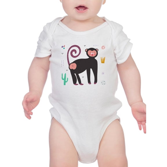 Funny Kiddie Baboon Drawing Bodysuit Infant -Image by Shutterstock, 18 Months