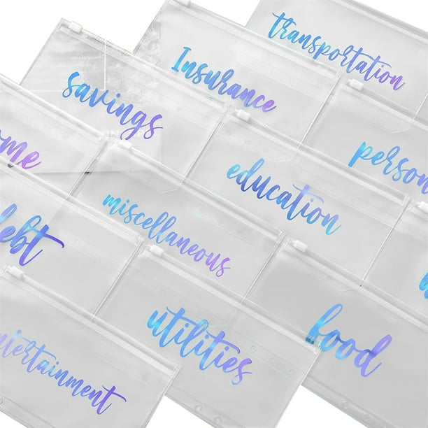 Seitruly Contenedor de bolsa con cremallera de 10 piezas, prácticos archivadores impermeables, contenedores de almacenamiento para documentos simples Carpetas de archivos TYPE8