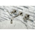 thumbnail image 2 of Kingston Brass KS6126DFL NuWave Double-Handle Wall Mount Bathroom Faucet, Polished Nickel, 2 of 8