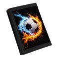 thumbnail image 2 of FUIALDOLG Trifold Card Wallet in Fire Lightning Soccer Pattern, Portable Polyester Foldable Wallet for Outdoor Sports and Teen Daily Use, 2 of 7