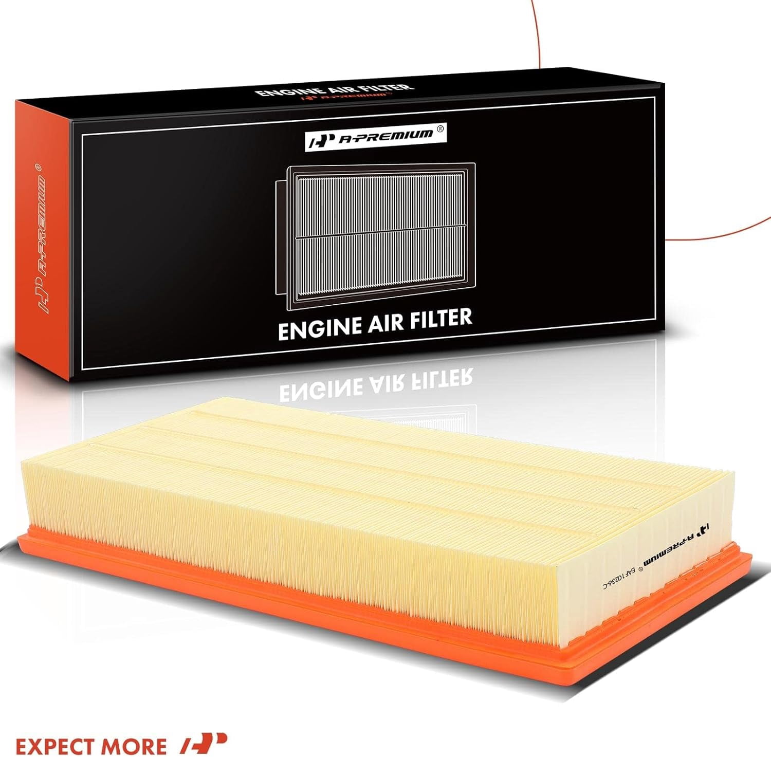 A-Premium 2-PC Engine Air Filter Compatible with Audi Q7 & Land Rover Range Rover & Porsche Cayenne & Volkswagen Touareg, 2004-2018, Flexible Panel, Replace# 95511013110