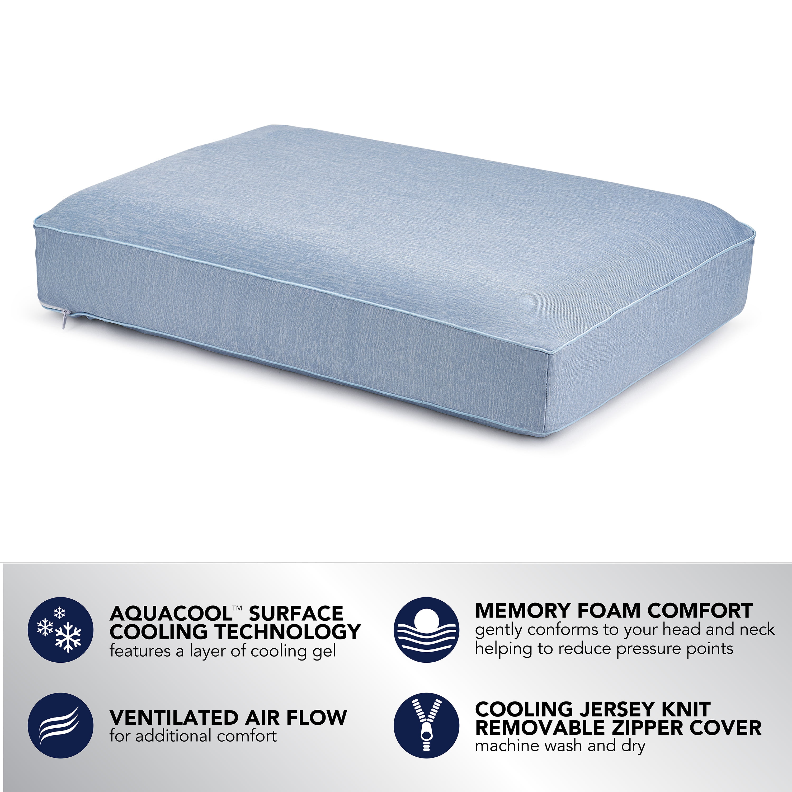 beautyrest silver aquacool memory foam pillow