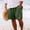 Army Green, variant on Men Casual Solid Side Split Pocket Elastic Waist Straight Half Shorts Pants Sport Pants