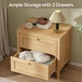 thumbnail image 4 of Joyyskill Nightstand with 2 Drawers, Wooden End Tables with Large Storage, Bedside Table, Natural Oak, 4 of 8