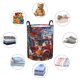 thumbnail image 4 of Balery Halloween Pets Pumpkins Cesta de ropa redonda con asas, impermeable, independiente, para ropa, juguetes, dormitorio y familia-Small, 4 of 6