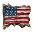 thumbnail image 4 of patriotic Wooden American Flag wall hanging Sign 4th of July Wood Block Patriotic Wall Art 4th of july Decor for Memorial Veterans Day Wall Decorations, 7.87 x 7.48 Inches, 4 of 7