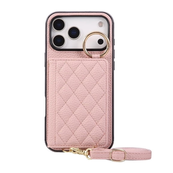 Case for iPhone 17 Pro Max/17 Pro/17 Air/17, Wallet Cover Crossbody Ring Kickstand Shell Magnetic Closure Cover