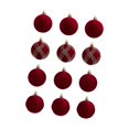 thumbnail image 2 of 12 adornos navideños de bolas para árbol de Navidad, ideales para fiestas y apartamentos. Rojo, 2 of 9