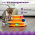 thumbnail image 3 of Pista de juguete interactiva para gatos Catstages Tower of Tracks Orange, 3 of 8