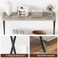 thumbnail image 6 of NEILA 33.5” Console Table, Sofa Tables Narrow Entryway Table, Shelf and Metal Frame,Behind Couch Table Industrial Hallway Table for Living Room, Bedroom, Foyer，Grey, 6 of 9