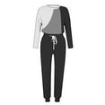 thumbnail image 7 of UAMVSH 2 Piece Sweatsuits Outfits Sets for Women Soft Jogging Workout Pants with Pockets Trendy Color Block Pullover Tops Long Sleeve Loungewear(X-LargeDark Gray), 7 of 7