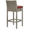 thumbnail image 4 of Modway Conduit Patio Wicker Rattan Bar Stool Set of 4 in Light Gray Currant, 4 of 5