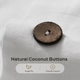 thumbnail image 3 of 500 Thread Count 3 Piece Duvet Cover Set Egyptian Cotton with Coconut Button Closure & Corner Ties Ultra Soft & Easy Care - OverSize Queen Size ( 98" x 98" ) Inches, (Sage), 3 of 5