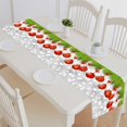 thumbnail image 1 of YUSDECOR Sapin de Noël Branches Boules Rouges Coton et Lin Table Runner Cuisine Salle à Manger Fournitures Taille 16x72 Pouces, 1 of 1