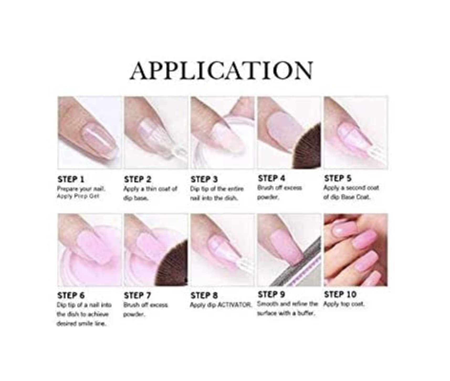 Pyramid Dip Liquid Set Powder Nail Kit Starter Set 3 - Base Coat, Activator, Top Coat 0.5 Fl oz for Acrylic and Dipping Powder