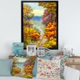 thumbnail image 3 of Designart 'Little Road Through VIbrant Autumn Scene' Lake House Framed Art Print, 3 of 4