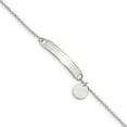 thumbnail image 4 of 925 Sterling Silver 1mm Polished ID Chain Bracelet, 4 of 5