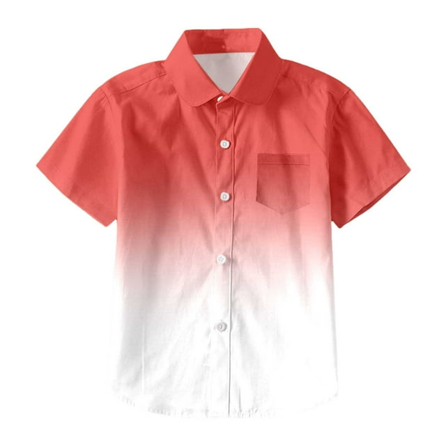 TZEWGL Cute Shirt For Child Patchwork Short Sleeve Tie Dye Prints Trendy Clothes For Infnants size 8-9T