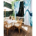 thumbnail image 5 of nqOlkjepod Outdoor Curtains for Patio Waterproof, Marble Ripple Outdoor Privacy Panels Grommet, Blue White Marble Lines Abstract Art Blackout Outside Curtains for Porch/Cabana 54"x84", 2 Panels, 5 of 8