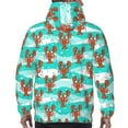 thumbnail image 7 of Kdxio Lobsters Of Turquoise Waves Print Mens Casual Hooded Collar Drawstring Hoodies Pullover Sweatshirts Casual Long Sleeve Shirts-XX-Large, 7 of 7