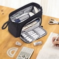 thumbnail image 7 of Rirool Large Capacity Pencil Case, Wide Opening Pencil Pouch with Clear Window, Zipper Pen Bag for School Supplies, Teen Girls Boys, Black, 7 of 7