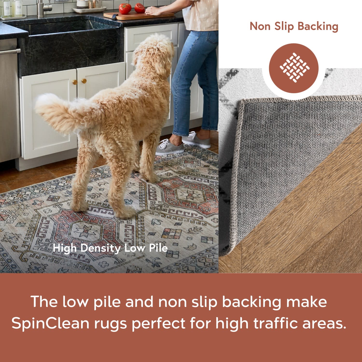 nuLOOM Moroccan Blythe SpinClean Machine Washable Area Rug, 6', Round, Blythe Grey