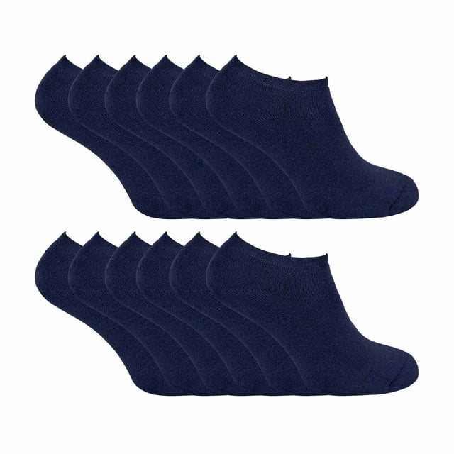 Sock Snob - Mens Thermal Low Cut Trainer Socks | 12 Pairs | Winter Invisible Socks for Men
