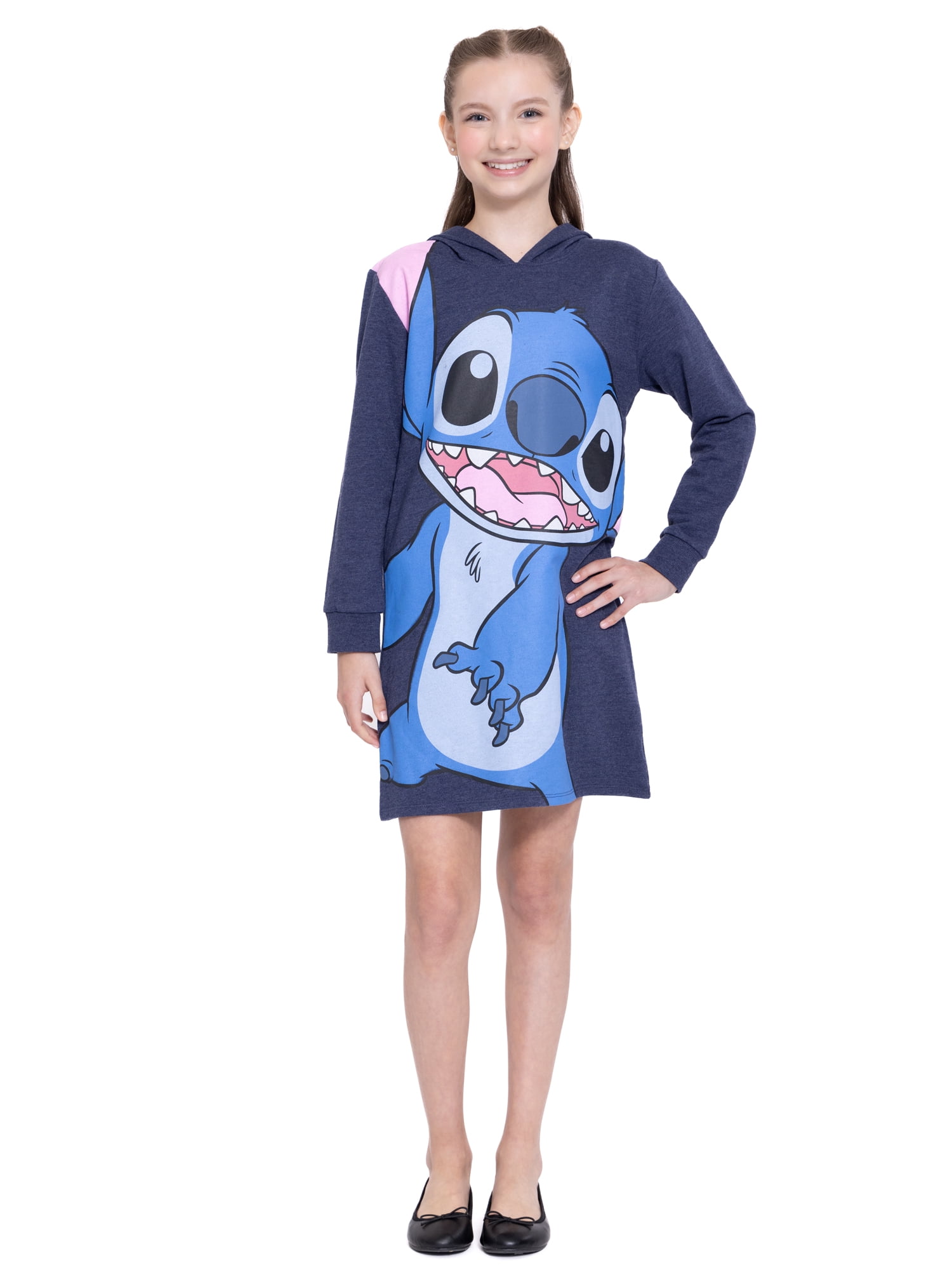 Stitch Girls Hooded Long Sleeve Cosplay Dress, Sizes 4-12