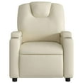thumbnail image 4 of vidaXL Massage Recliner Chair with 6-Point Vibration Massage, Adjustable, Cream Leather, 4 of 5