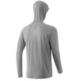 thumbnail image 2 of Huk Men's Waypoint Gray Small Long Sleeve Performance Fishing Hoodie, 2 of 2