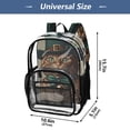 thumbnail image 2 of ALAZA Clear Backpack Cute Cat PVC Transparent BookBag, 2 of 7