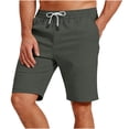 thumbnail image 2 of DDAPJ pyju 2026 Summer Shorts for Men Loose Fit Straight Leg Shorts Twill Casual Athletic Shorts with Pockets Dark Gray S, 2 of 8