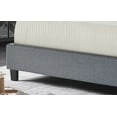 thumbnail image 4 of Grey PU Upholstered Double Size Platform Bed (No Box Spring Required), 4 of 6