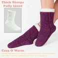 thumbnail image 6 of cosyone1997 Women's Fuzzy Slipper Socks with Grips, Thermal Sherpa Fleece Lined, Winter Warm Cabin Foot Warmers Non-Slip Grippers, Fluffy Cozy Christmas Gifts for Her Girlfriend Wife Mom Grandma, 6 of 7