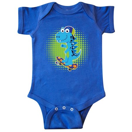 

Inktastic Skateboarding Gifts Boy Dinosaur Gift Baby Boy Bodysuit