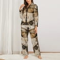 thumbnail image 2 of Naloa Vintage Dragonfly Artwork Pajamas for Women Set, Womens Pajama Sets, Lounge Sets for Women, 2pjs for Women-Small, 2 of 7