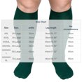 thumbnail image 4 of Lutiedan Plus Size Knee High Socks for Women, Seamless High Stretch Socks, Wide Calf Circumference 40-65cm Socks XXL-7XL,Green, 4 of 6