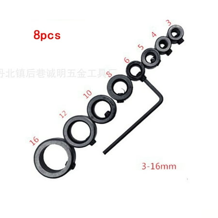 

Ekeka New Arrivals Spacing Ring Drill 3-16mm Positioner With Hex Wrench Woodworking Tools Locator