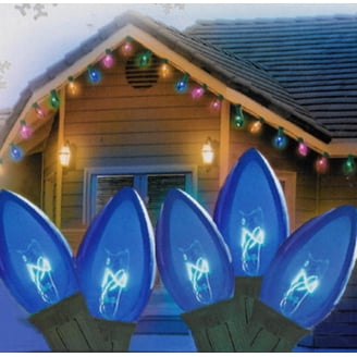 Hoferts 25-Light C9 Clear Christmas String Light Set With Green Wire - Indoor/Outdoor, 120V