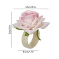 thumbnail image 3 of HBBKVI Set of 4 Fabric Rose Napkin Rings Western Style Simulation Napkin Clasp Desktop Decoration Rose Napkin Ring, 3 of 6