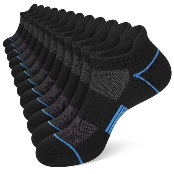 LOOIKOOS 12 Pairs Men Ankle socks Short Low Cut Comfort Breathable Casual Athletic Socks with Tab