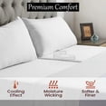 thumbnail image 3 of Flex Top Cal-King Sheets for Adjustable Beds- 100% Microfiber, White, 34" Top Split,Fit Upto 16 Inch Deep, 3 of 5